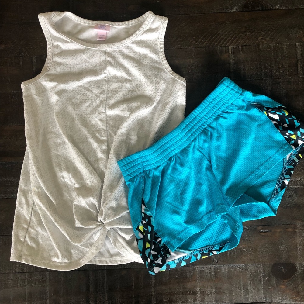 Champion Girls Active Wear Shorts Bundle with Tank Top Size S (6/6x)